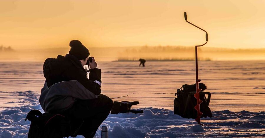 Levi: Ice Fishing on a Frozen Lake - Learning the basics before you fish