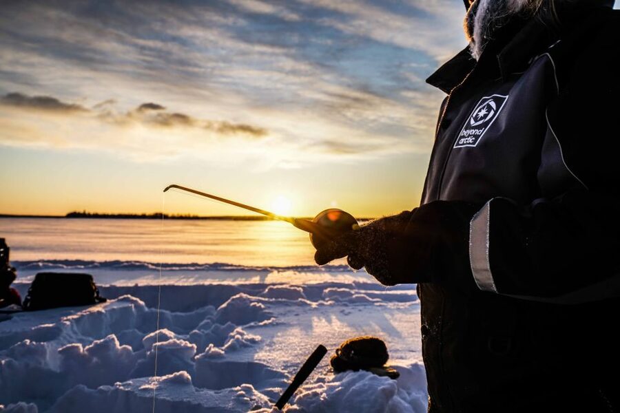 Levi: Ice Fishing on a Frozen Lake - Wide lake views and winter photographs