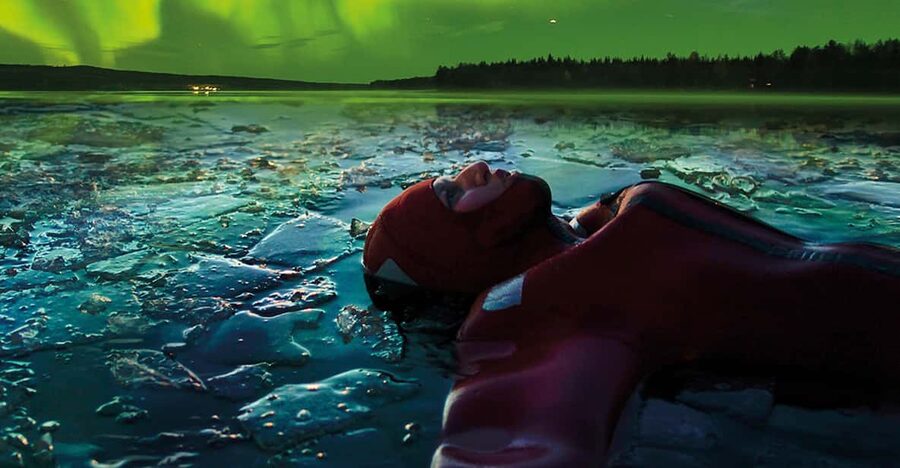 Levi: Ice Floating and Northern Lights Tour - Getting into the suit without the drama