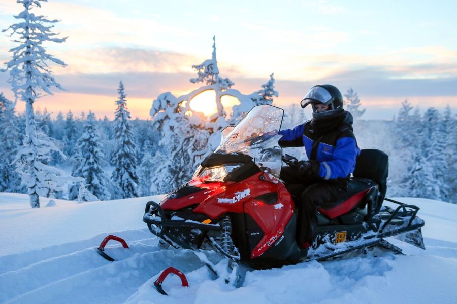 Levi: Snowmobile Safari for Adults - Starting at Safartica’s Levi office