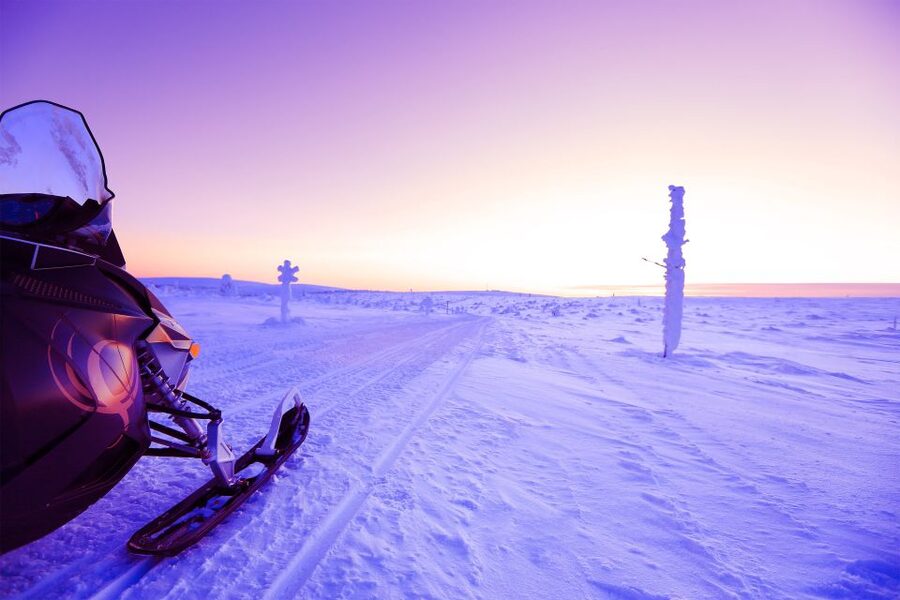 Levi: Snowmobile Tour to Snow Village - Snow-covered forests and photo stops