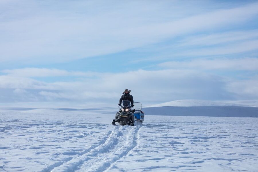 Levi: Snowmobiling Adventure - Learning to drive a snowmobile