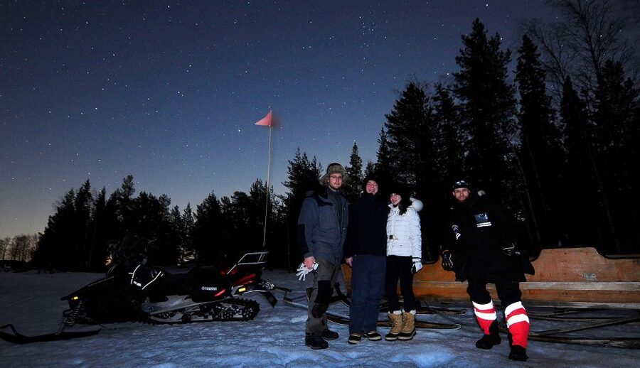 Luleå : Northern Lights Tour on a Snowmobile drawn Sled - A Northern Lights search with a different kind of ride