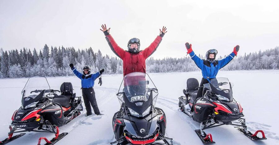 Luleå : Snowmobile - Forest and Ice Nature Tour 2h - Riding from Brändön Lodge into Arctic winter