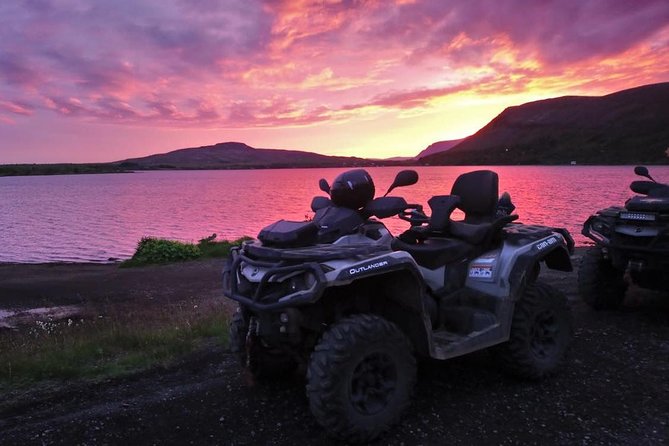 Midnight Sun ATV Adventure from Reykjavik - Across roads, gravel, rock, and water
