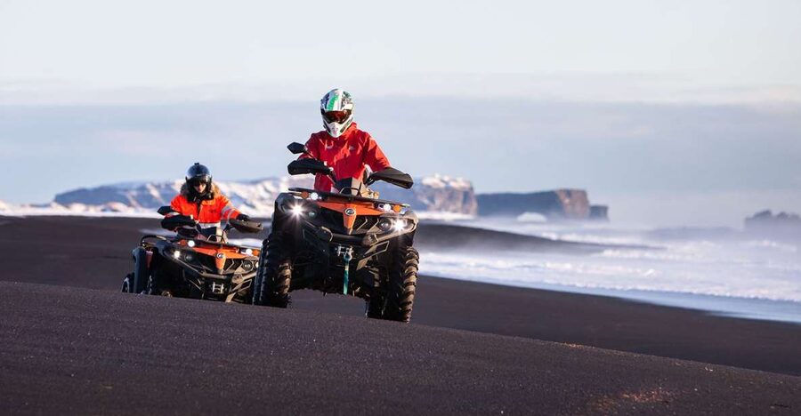 Mýrdalsjökull: South Coast ATV Quad Bike Safari - Riding out from Mýrdalsjökull Base Camp