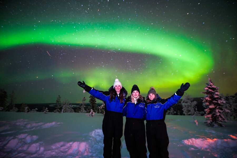 Night Snowshoeing Adventure under the Northern Lights - Getting dressed for minus 30 conditions