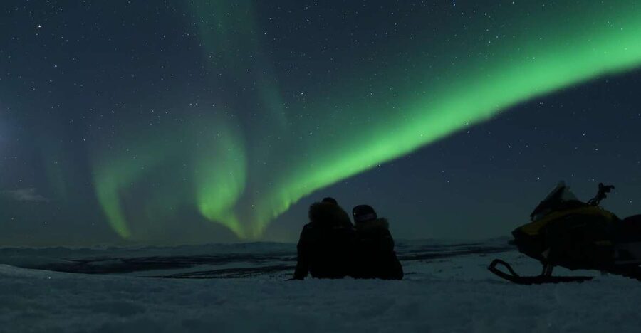 Premium Aurora Snowmobile Ride With Panoramic Views - A firelit beginning at Máttaráhkká