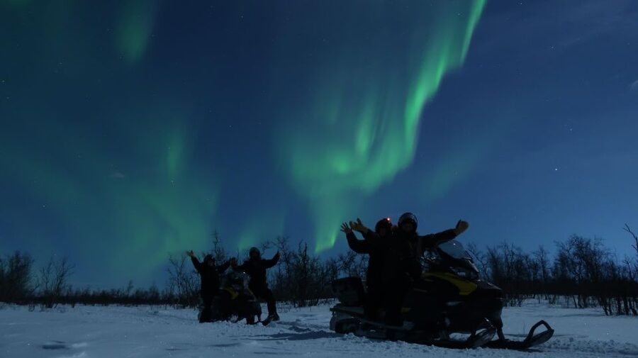 Premium Aurora Snowmobile Ride With Panoramic Views - Getting ready for the Kiruna cold