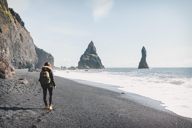 Private South Coast Fire and Ice: Glacier viewpoint & Lava Show - Reynisfjara brings black sand and real caution