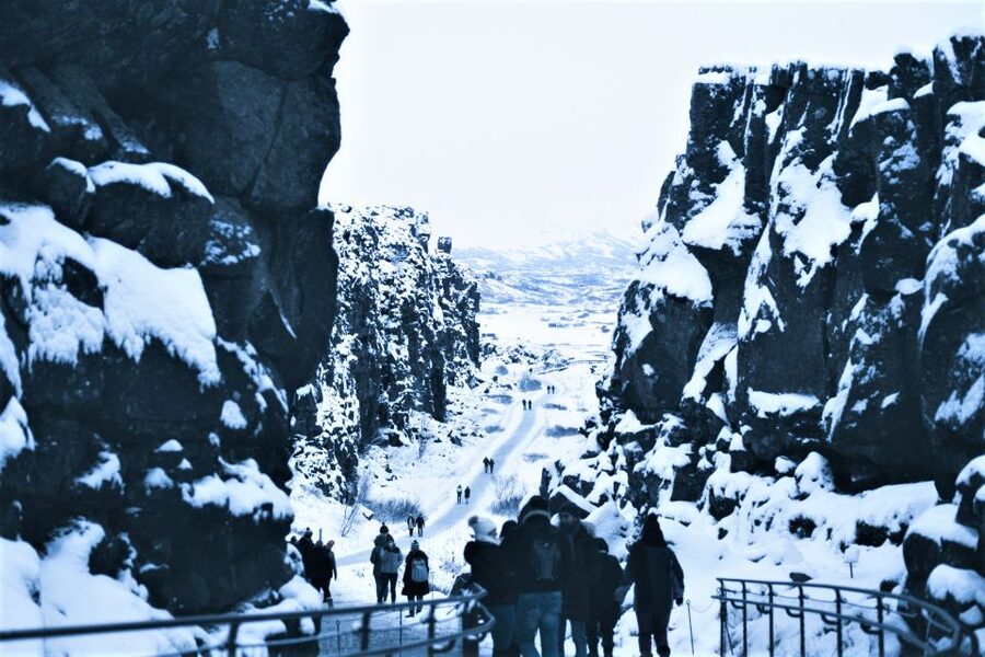 Reykjavík: Golden Circle Minibus Tour & Blue Lagoon Transfer - Thingvellir National Park and the meeting of tectonic plates