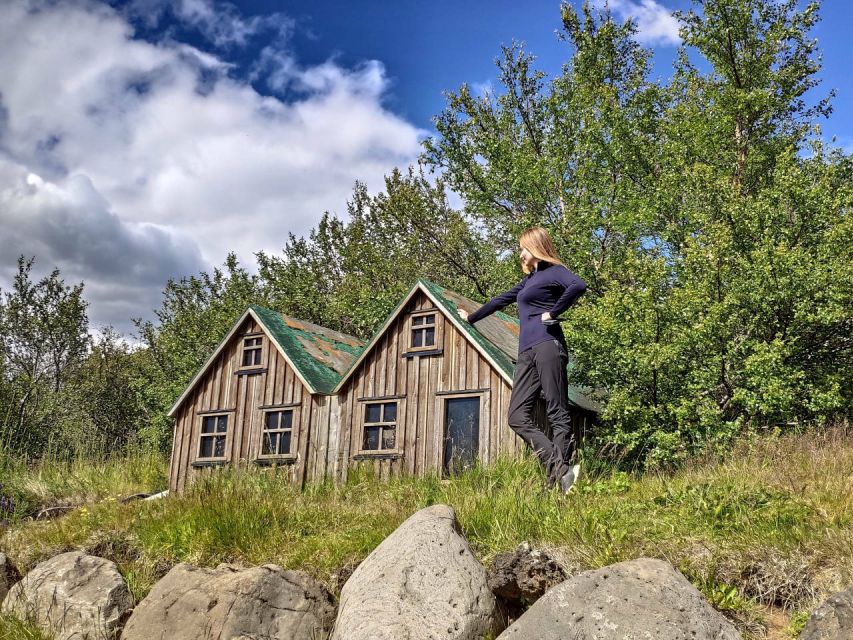 Reykjavik: Lava Cave, Hot Springs, and Waterfalls Tour - Glanni Waterfall starts the route