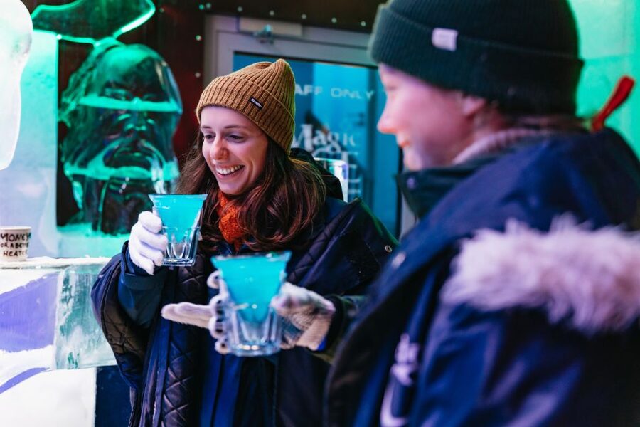 Reykjavik: Magic Ice Bar Entrance and Welcome Drink - Viking carvings and photo stops