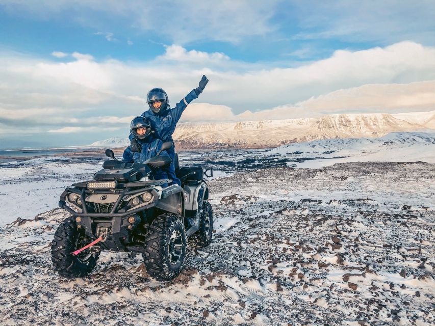 Reykjavik Quad Bike Twin Peaks Tour - Following Lake Hafravatn toward Reykjavik Peak
