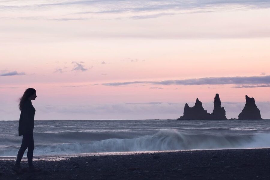 Reykjavík: South Coast Waterfalls, Black Sand & Glacier Tour - Seljalandsfoss: finish behind the falling water