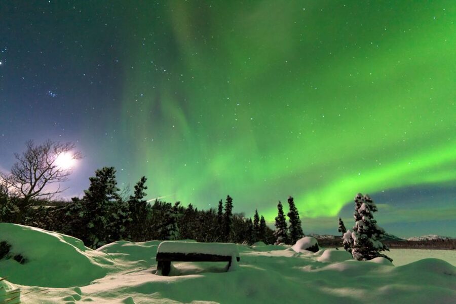 Rovaniemi: Aurora Borealis Snowmobile Safari with Campfire - What the first hour is like