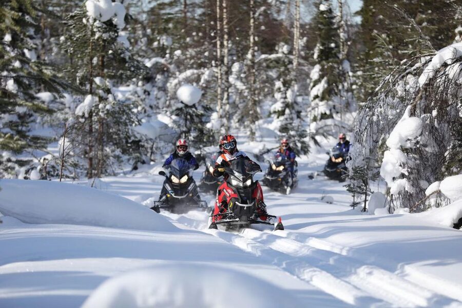 Rovaniemi: Guided Wilderness Snowmobile Ride - Sharing one snowmobile with a partner
