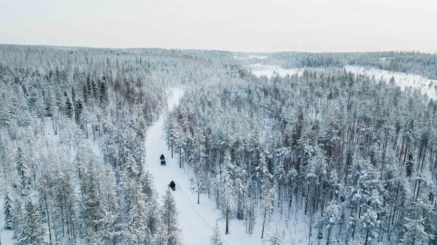 Rovaniemi: Ice Fishing & Snowmobile Safari Combo Day - Getting Started at Santa Claus Village or the City Office