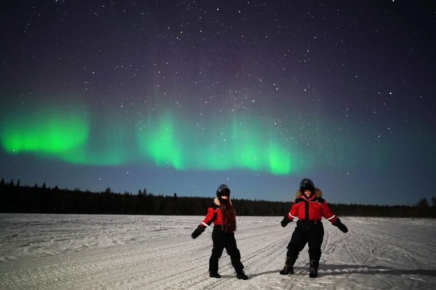 Rovaniemi: Northern Lights Sleigh Ride - A snowmobile sleigh ride, not a self-drive safari