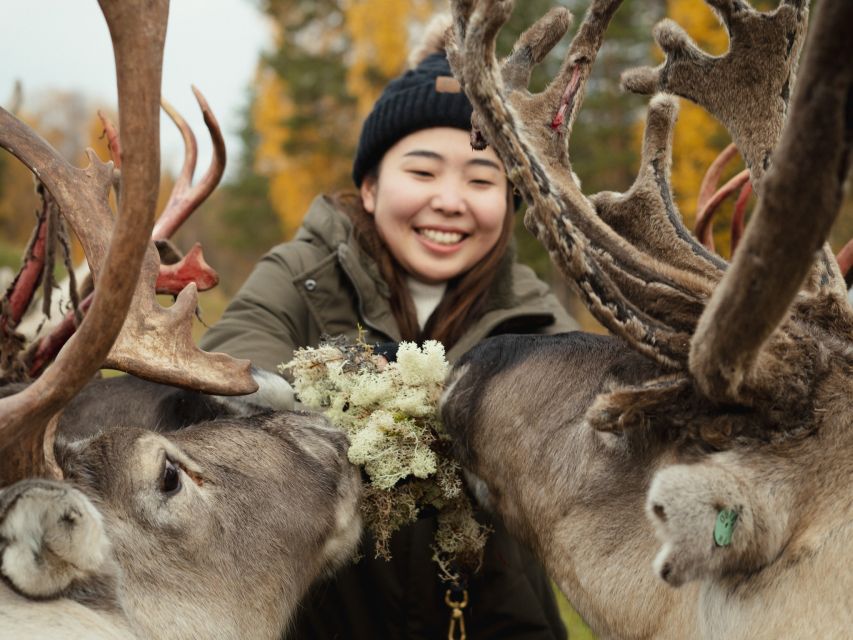 Rovaniemi: Reindeer Farm Visit with Photographer - Warming up by the fire