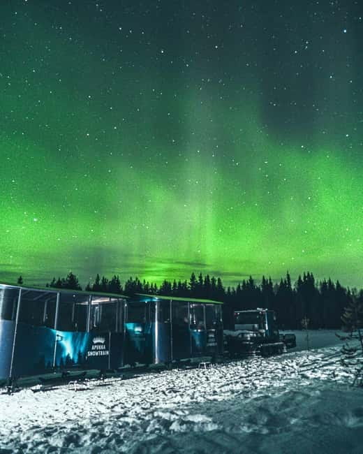 Rovaniemi: Snowtrain to Northern Lights Camp - A short walk under moonlight and stars