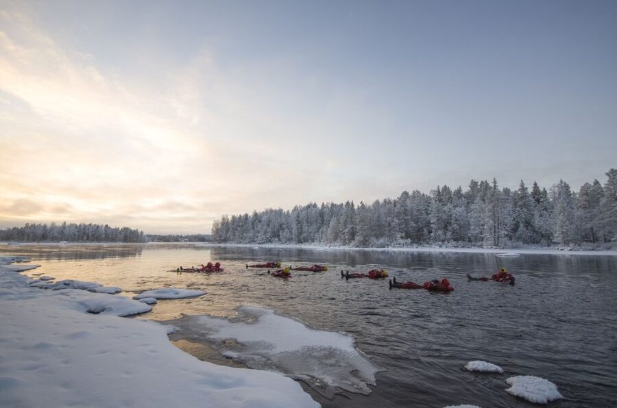 Ruka: River Floating - The strange thrill of entering an icy river