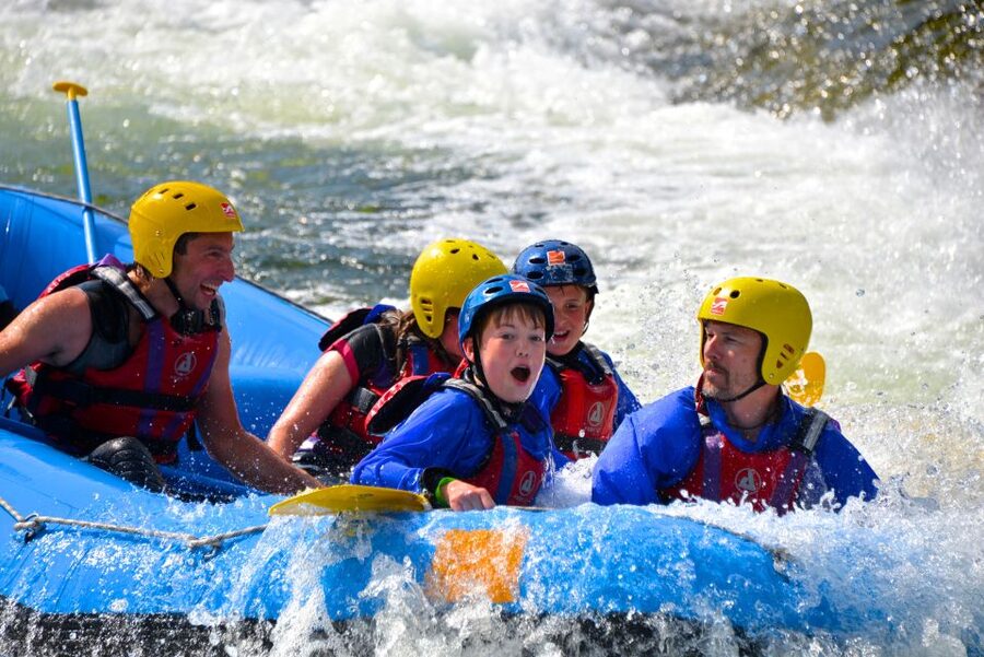 Setesdal, Evje: Family Rafting on the beautiful Otra river - Safety practice before the real rafting