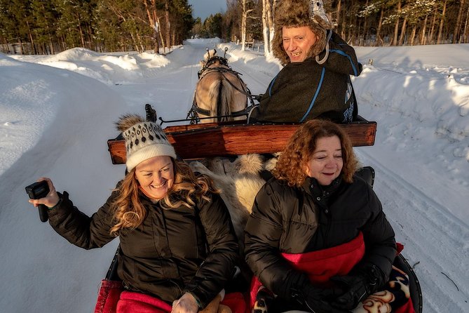 Sleigh or wagon ride in the arctic Country side - What the sleigh route feels like in practice