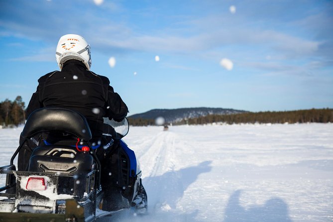 Snowmobile Safari to Lake Inari, meet & feed Reindeers, Lunch - What the snowmobile ride is really like