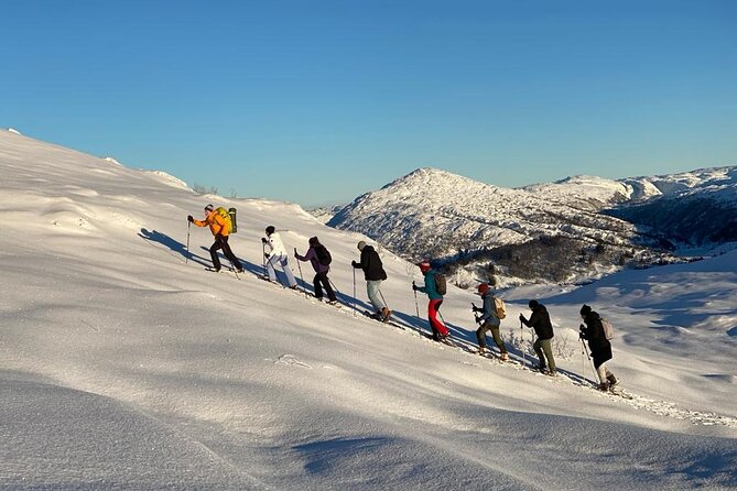 Snowshoe hiking in Bergen - Public tour - The summit view, if the clouds cooperate