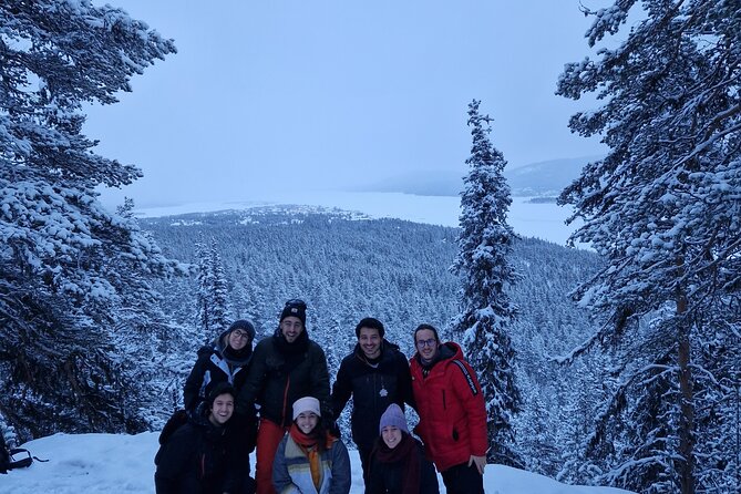 Snowshoe up a Mountain - The pickup ride and a small Kiruna group