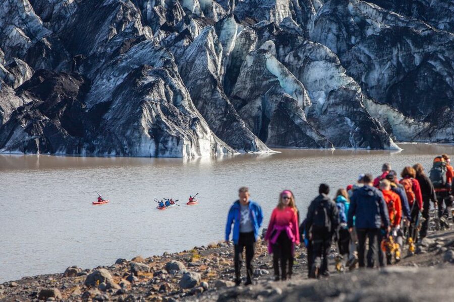 Sólheimajökull: Guided Kayaking Tour on the Glacier Lagoon - Getting suited up for cold glacier water