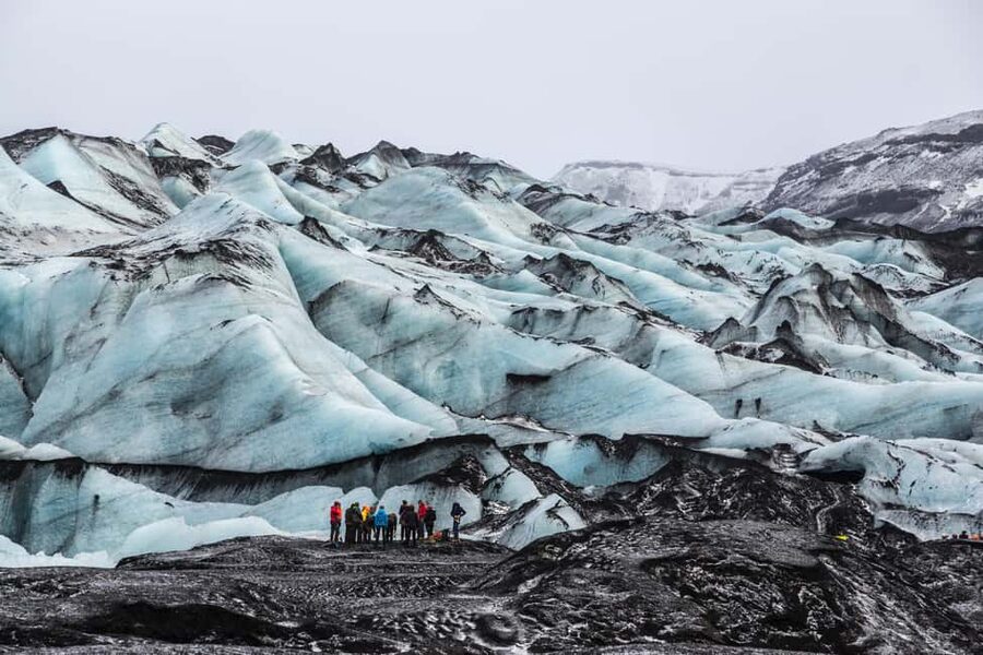 South Coast, Glacier Hike and Northern Lights Winter Tour - Sólheimajökull: the day’s most active stop