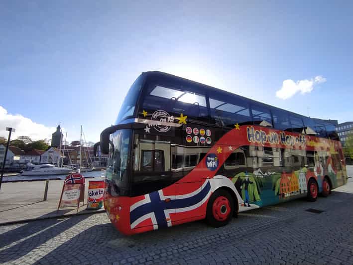 Stavanger: 24-Hour Hop-On Hop-Off Bus Pass - Stavanger Cathedral and the Victoria Hotel area