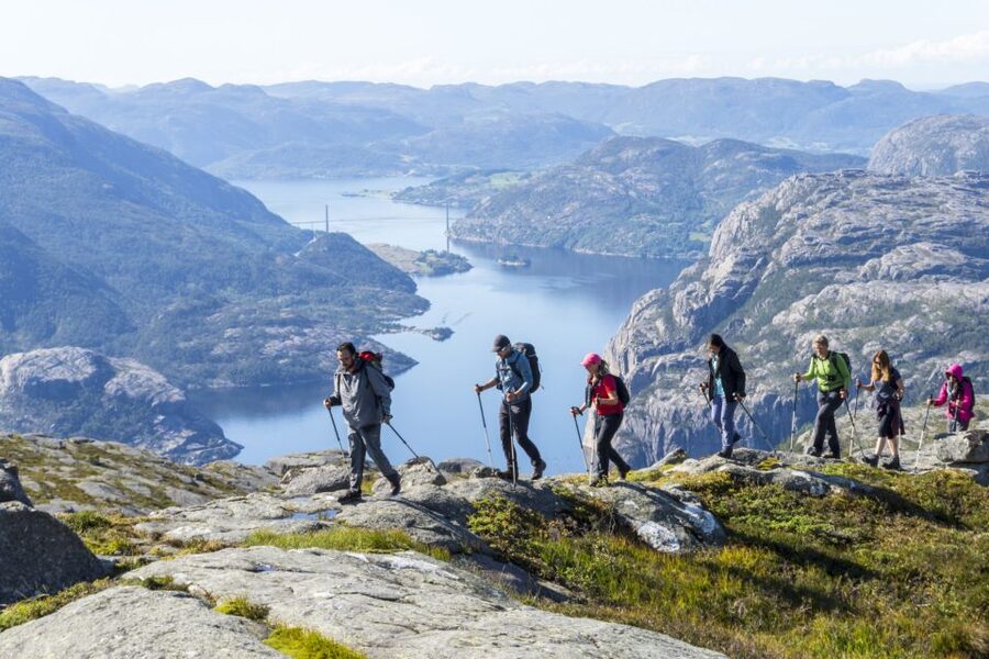 Stavanger: Preikestolen Hidden Trail Hike + Canoe + Lunch - The two-and-a-half-hour descent