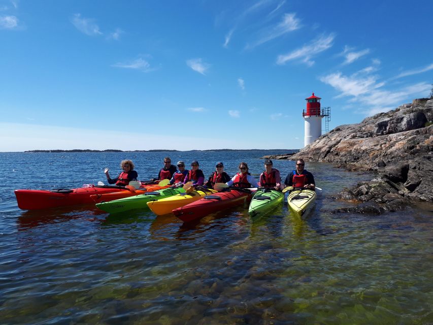 Stockholm: Full-Day Archipelago Kayaking Adventure - Swimming, cliff jumping, and Swedish fika
