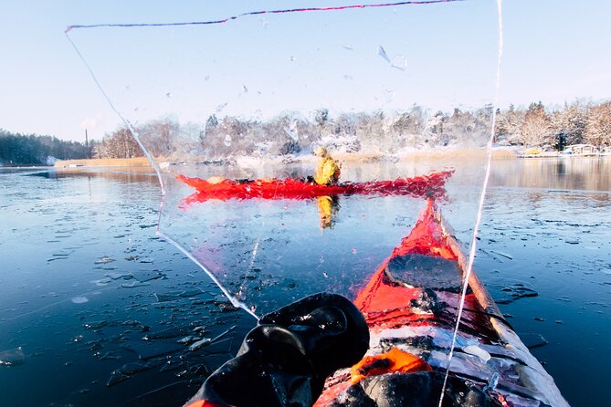 Stockholm: Winter Kayaking, Swedish Fika and hot Sauna Experience - Vaxholm Fortress and the first stretch of water