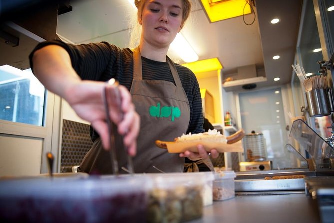 The Copenhagen Culinary Experience Food Tour - The organic hot dog near the Round Tower