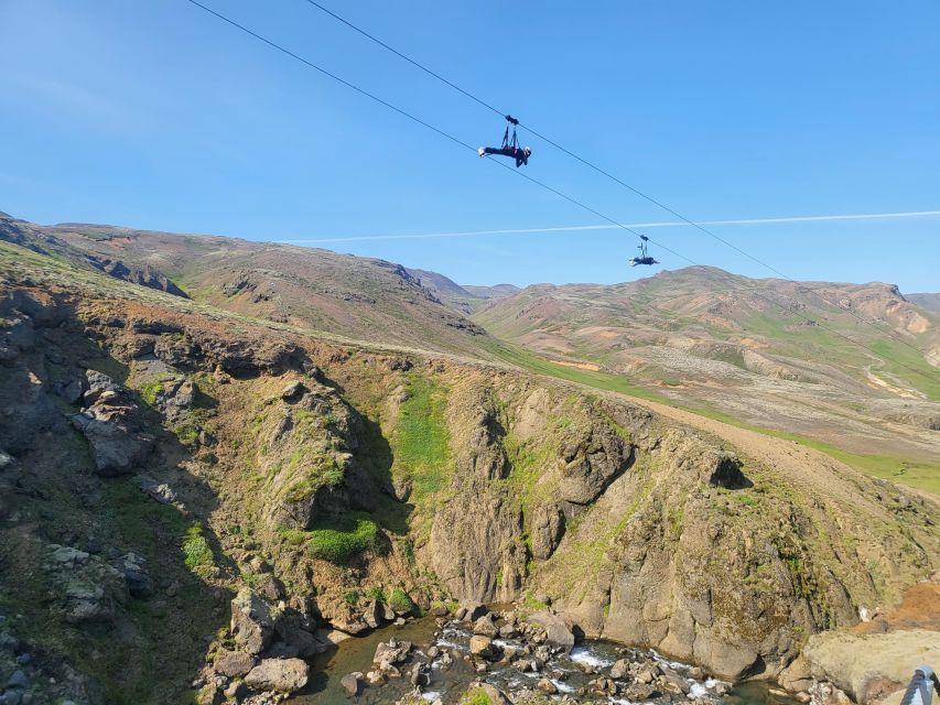 The Falcon : Superman ride with Mega Zipline Iceland - Equipment, instructions, and a group of six
