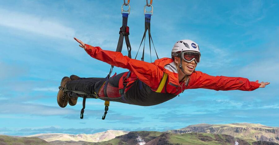 The Falcon : Superman ride with Mega Zipline Iceland - What the one-kilometre flight feels like