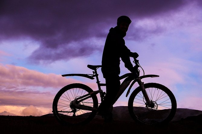 Trail challenge with electric mountainbike - The narrow descent and easier forest road