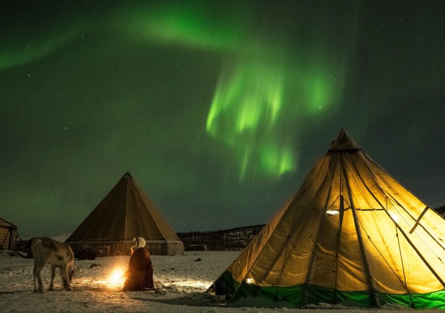 Tromsø: Reindeer Camp Dinner with Chance of Northern Lights - Warmth inside the lavvu