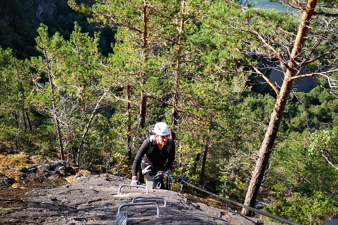Via Ferrata Åndalsnes Intro Wall - Views of Troll Wall, Romsdalshorn, and Bispen