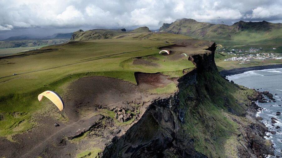 Vík: Paragliding Tandem Flight - From the slope to the sky