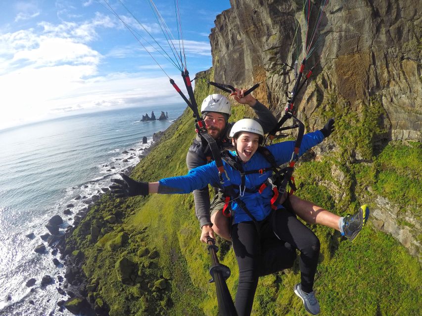 Vík: Paragliding Tandem Flight - The return through Vík