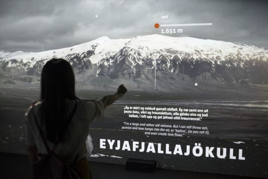 Volcano Exhibition and Cinema - Lava Centre Iceland - The Magma Learning Center and volcanic structures